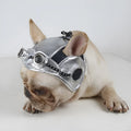 Free size pet pilot hat for cats and dogs in black leather or silver non-woven fabric with elastic band