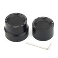 Black CNC aluminium front and rear axle decorative cap for Harley-Davidson Sportster and Street motorcycles