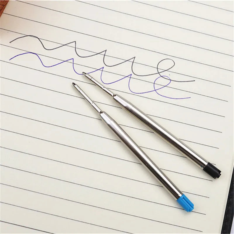Baozhu full metal black rollerball pen with 0.7mm refill and two spare refills