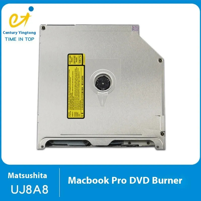 MacBook Pro 13 inch SATA optical drive replacement part showing silver finish and connector