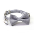 Cotton bow tie dog collar leash with adjustable buckle, pink, on a dog walking with 1.2 metre rope