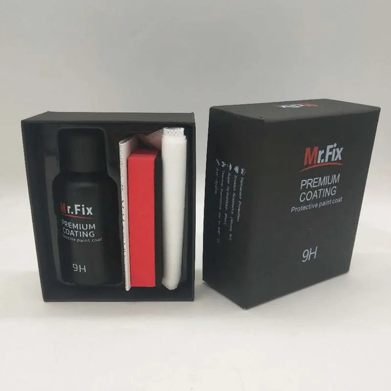 MR.FIX 9H nano ceramic crystal plating agent glass coating solution 50ml black bottle for automotive paint and headlights