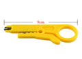 Yellow rubber mini portable wire stripper tool for 0.6mm network and telephone cables