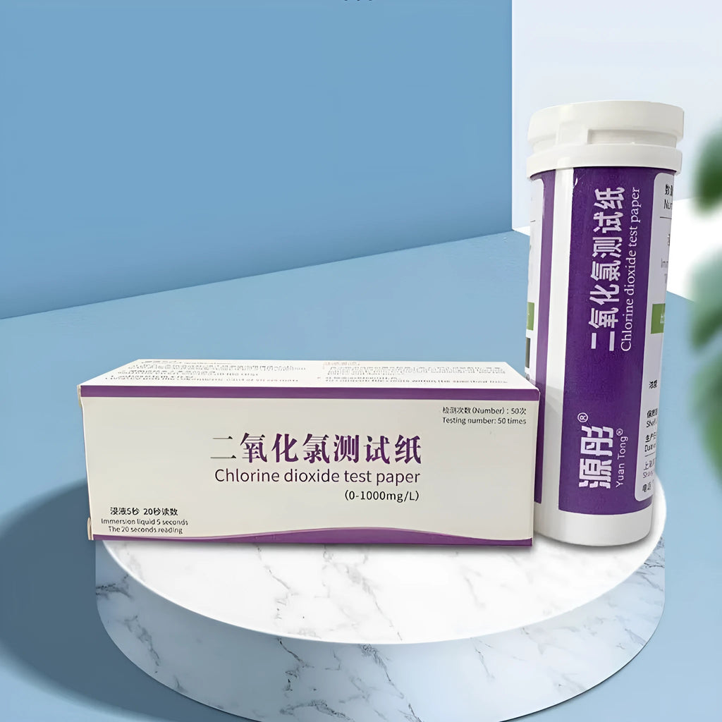 Bottle of 50 chlorine dioxide test papers for waste water concentration detection 0-1000mg/L