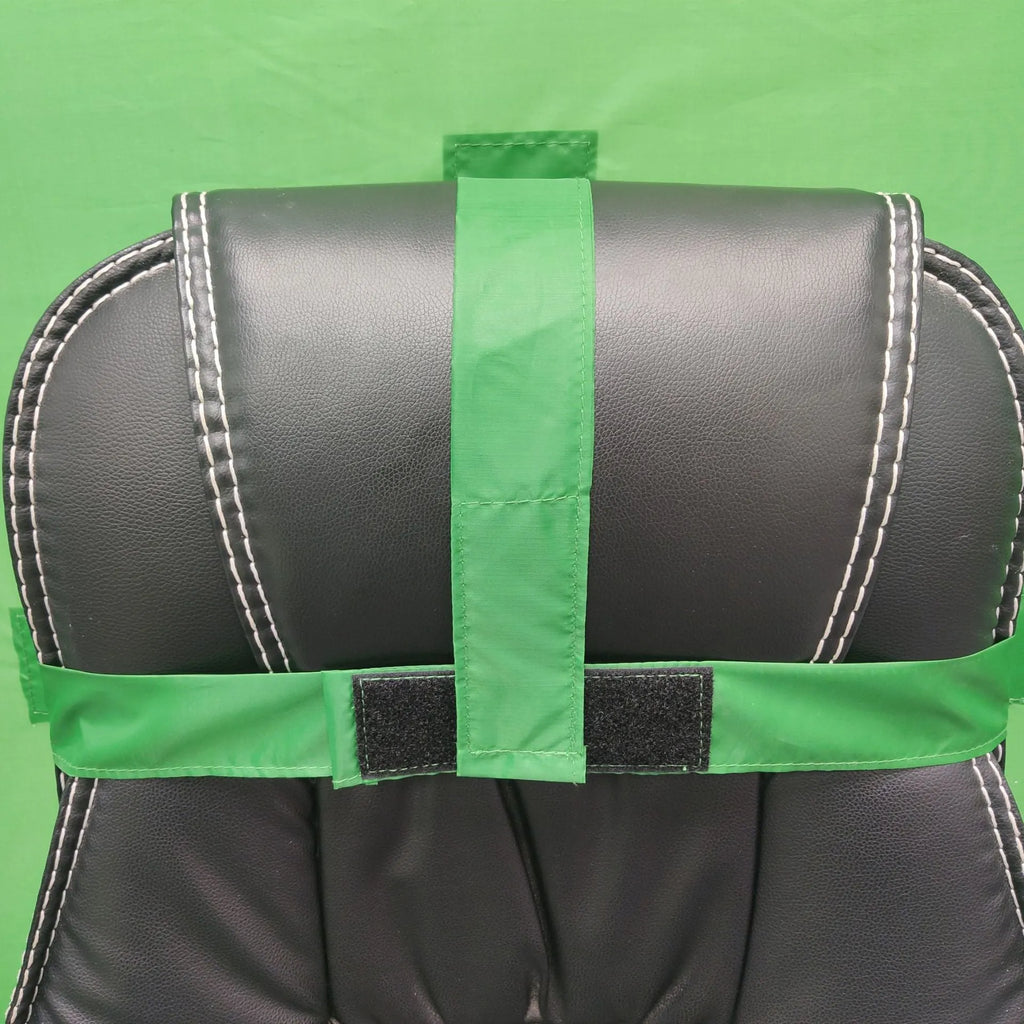 Foldable reflector for chair photography background board in green, nylon fabric, unfolded 150x200 cm with steel spring frame