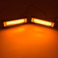 Yellow emergency vehicle strobe light with aluminium housing and COB LED illumination