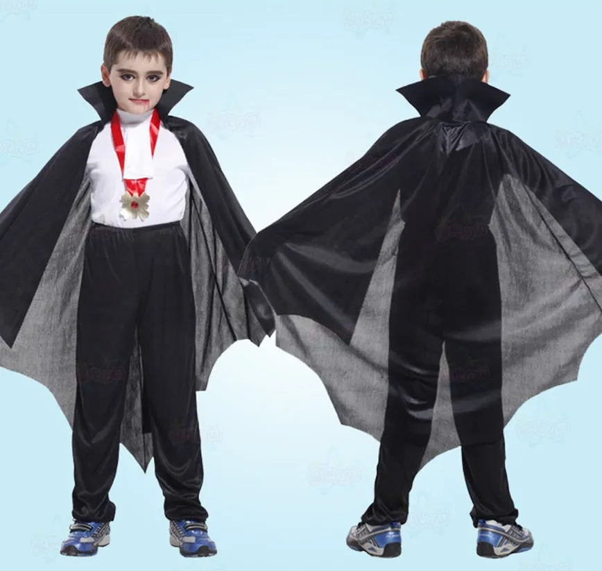 Children's Halloween costume set with five style options, available in sizes S to XL for 95-140cm height