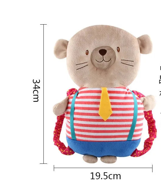 Cotton baby head protection hat in bear design, 34x19.5cm, for toddler walking safety
