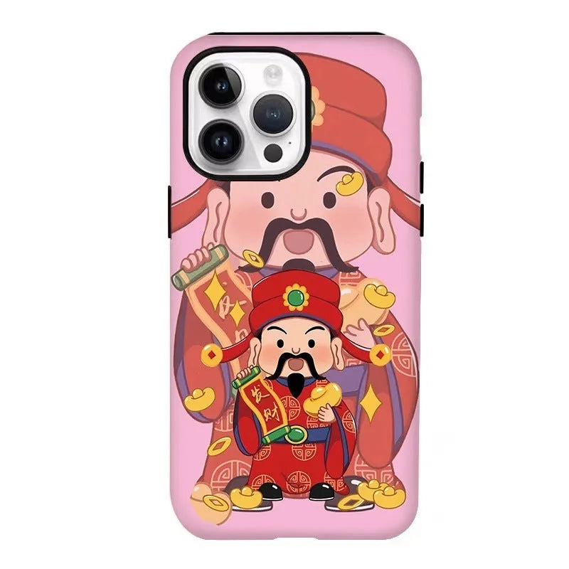 Printed silicone phone case for iPhone with Pink Lip Print design, showing back and edges.