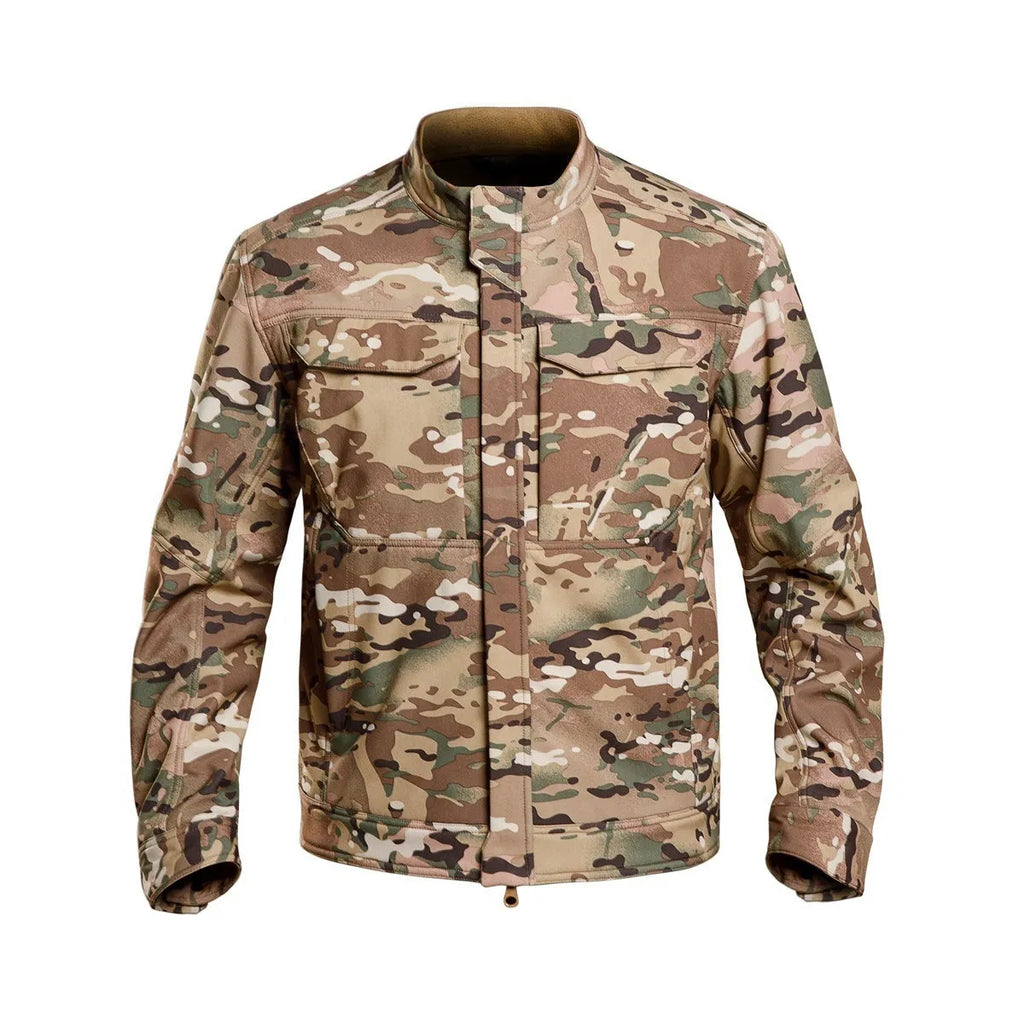 Bone Frog Peak Breaker soft shell tactical jacket in black, shown as a windproof and waterproof outdoor coat.