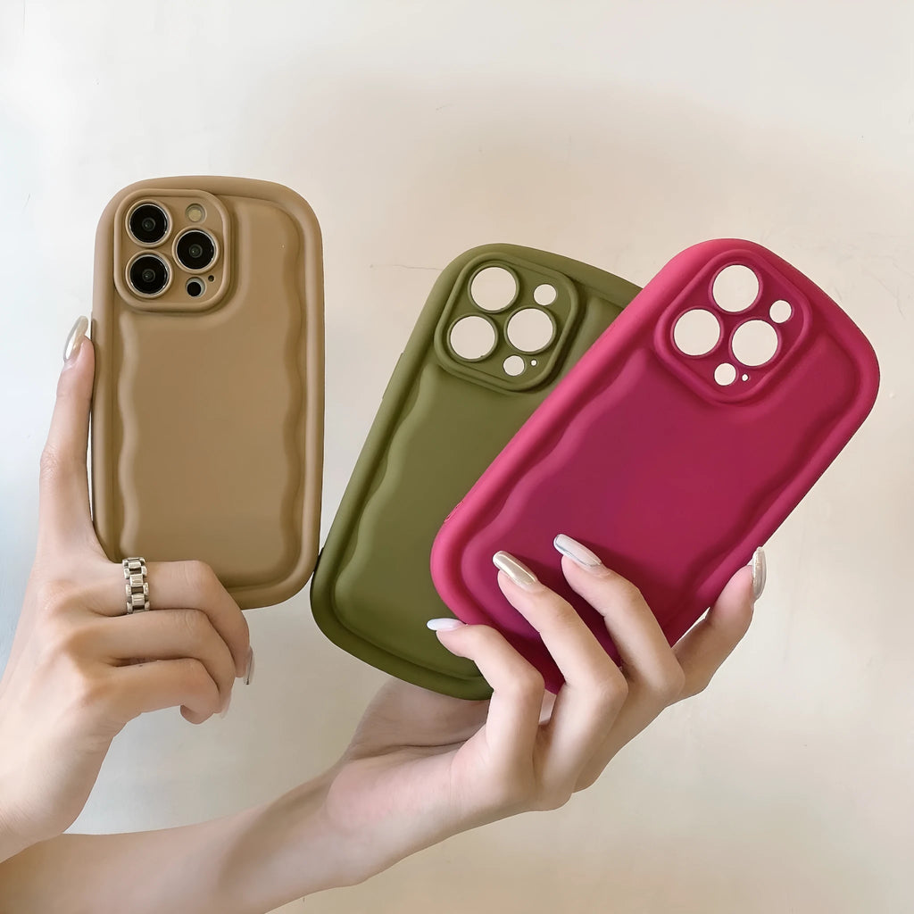 Silicone skin feel phone case in olive green for iPhone 15 Pro Max
