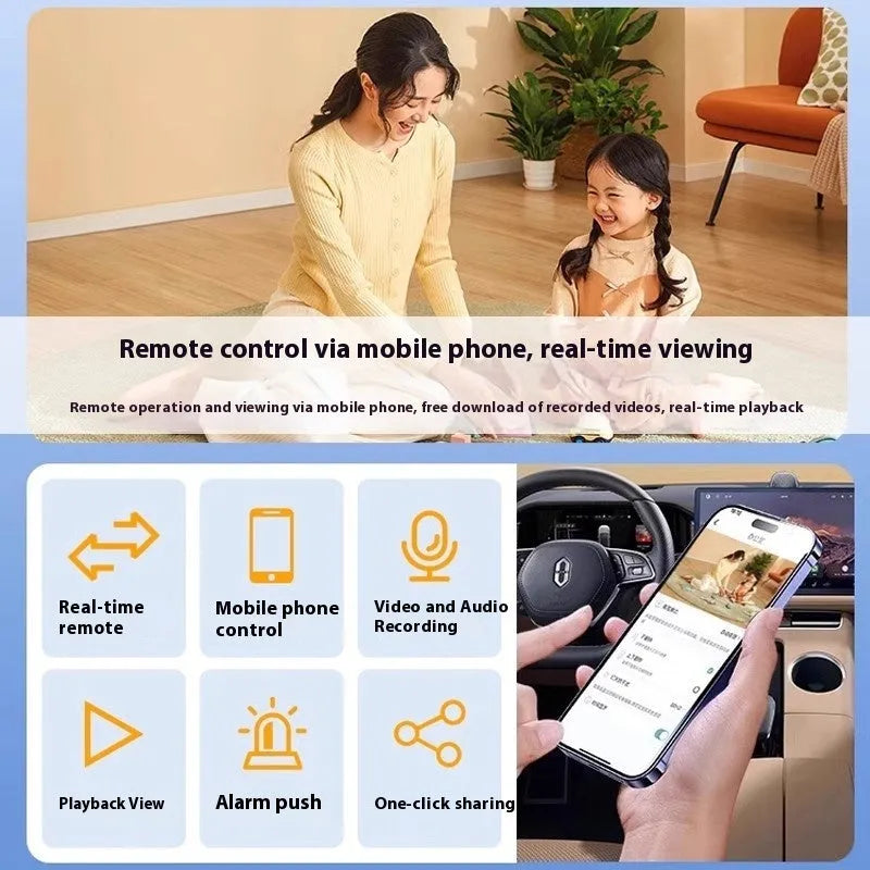 Wireless battery surveillance camera with mobile phone remote monitoring on white background