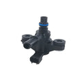 Black ABS plastic turbo solenoid valve for Ford vehicles, part number AU5A-9G866-AB.