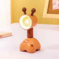 DIY cartoon animal small night lamp with multi-angle adjustable lighting and magnetic base on desktop