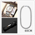 Ultra-thin men's quartz watch with 41mm luminous dial, 5mm thickness, mineral glass mirror, and stainless steel butterfly buckle