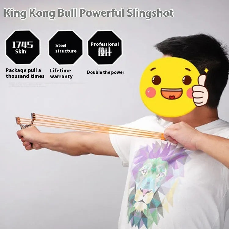 Zinc alloy outdoor slingshot with traditional Dawei power card ball design for hunting and target shooting
