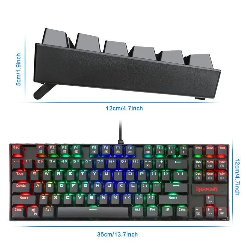 Monochrome luminous wired mechanical gaming keyboard set with green axis switches, USB mouse, mouse pad, and headphones in black or white