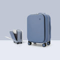 Front opening hard PC suitcase 20 inch with built-in lock and universal wheels in mineral ash frosted finish