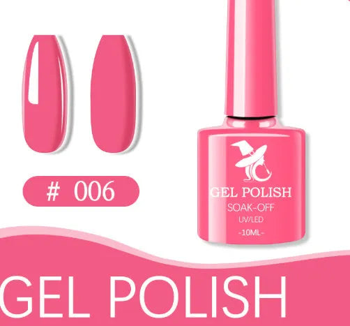 48 colour UV phototherapy plastic gel nail polish set with 7ml bottles in various finishes including glitter and nude shades