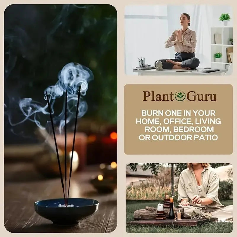 Mixed incense stick set with joss-sticks, incense fork, and quantity options of 25, 50, 75, or 100 pieces