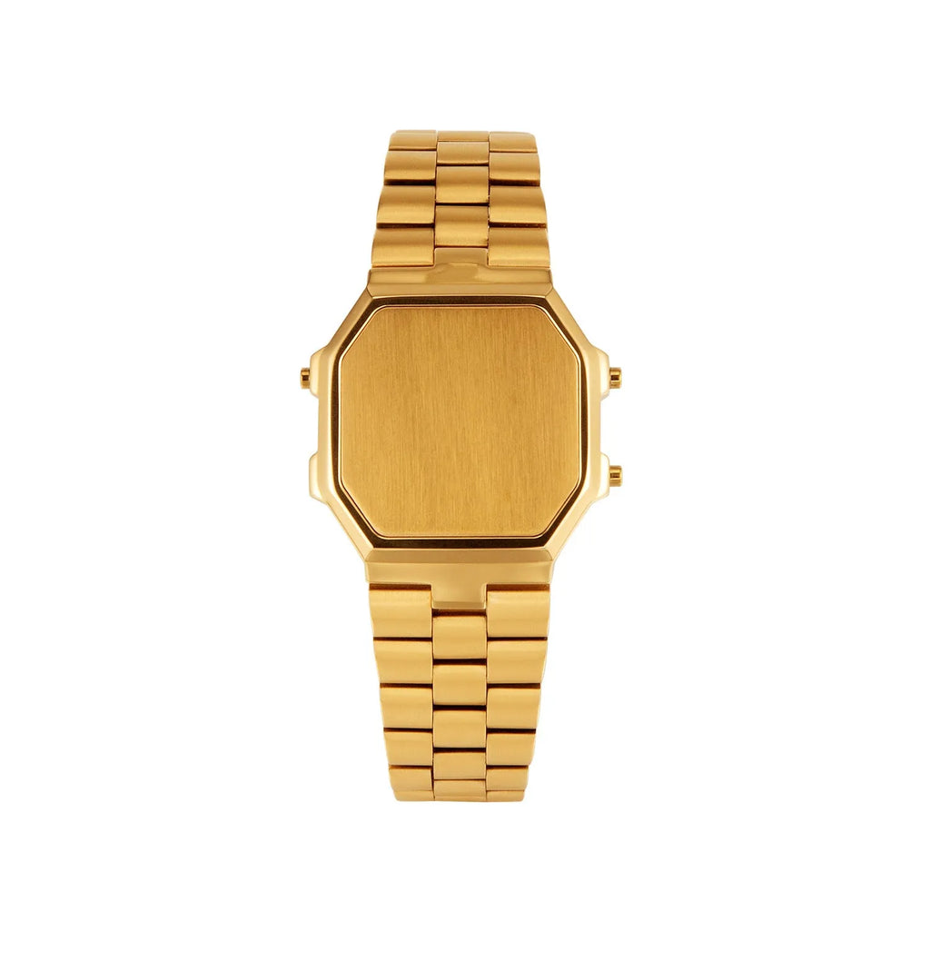 Small square wristwatch bracelet without time display, alloy case, titanium steel band, 35mm x 36mm dial, in steel colour