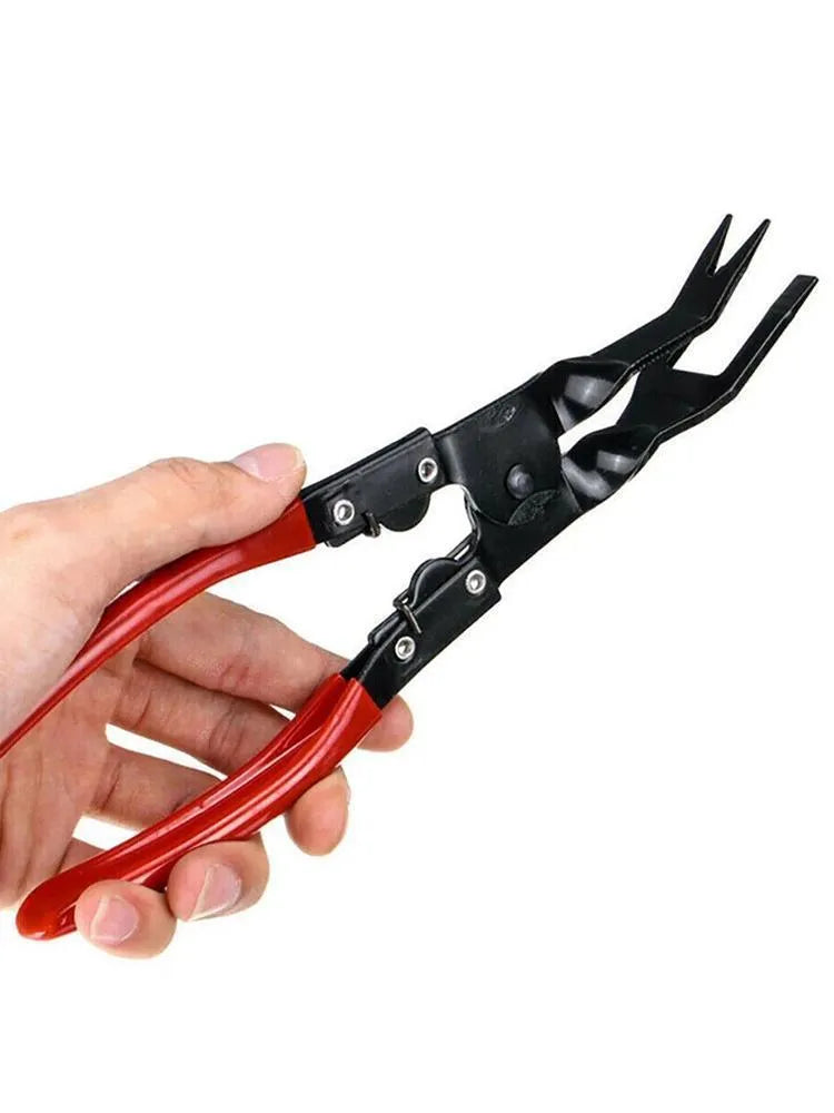 Blue automotive interior clamp removal pliers with 235mm steel construction