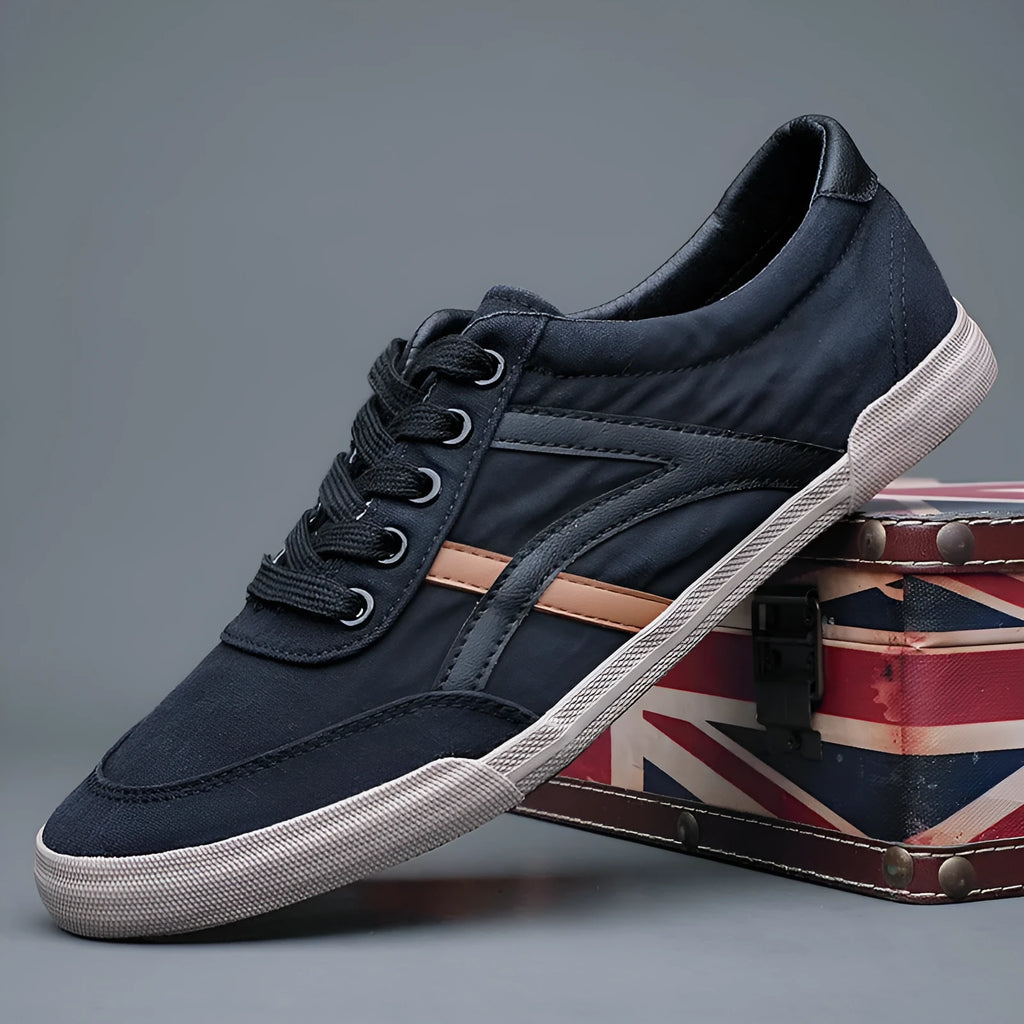 Men's canvas shoes, breathable cloth upper, low top, flat heel, front lace-up, sizes 38-46