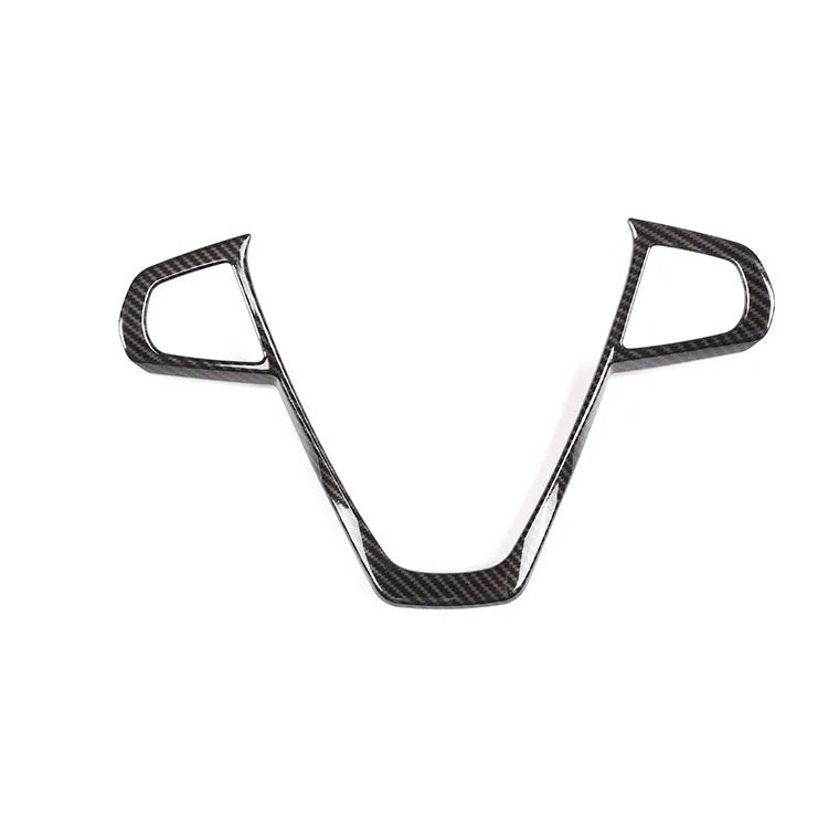 BMW steering wheel button frame decoration in carbon fibre pattern ABS plastic