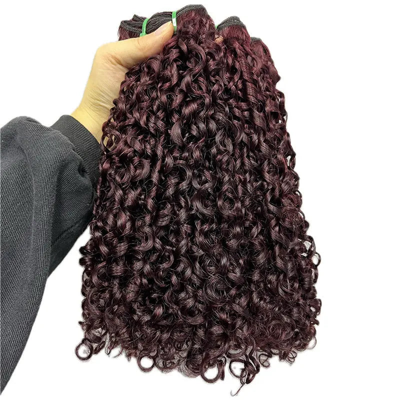 Pissy06 colour real human hair front lace wig shown in long lengths with natural styling.