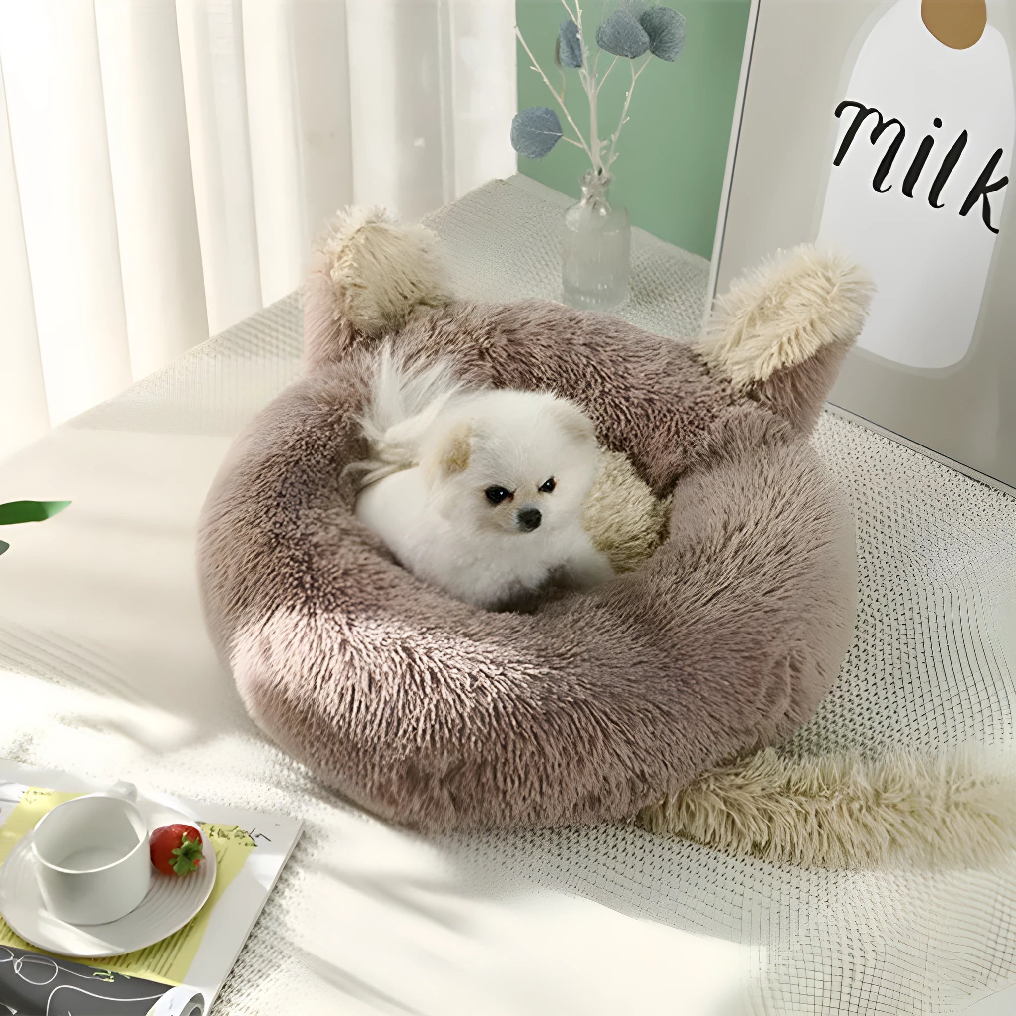 Soft cloth rabbit pet nest dog bed in winter, multiple colours and sizes 40cm to 80cm