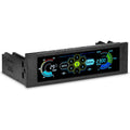 Black touch screen PC temperature controller for optical drive bay installation with colourful LED display