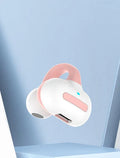 Clip-on Bluetooth headset earphones in black, white, pink, or blue colour options