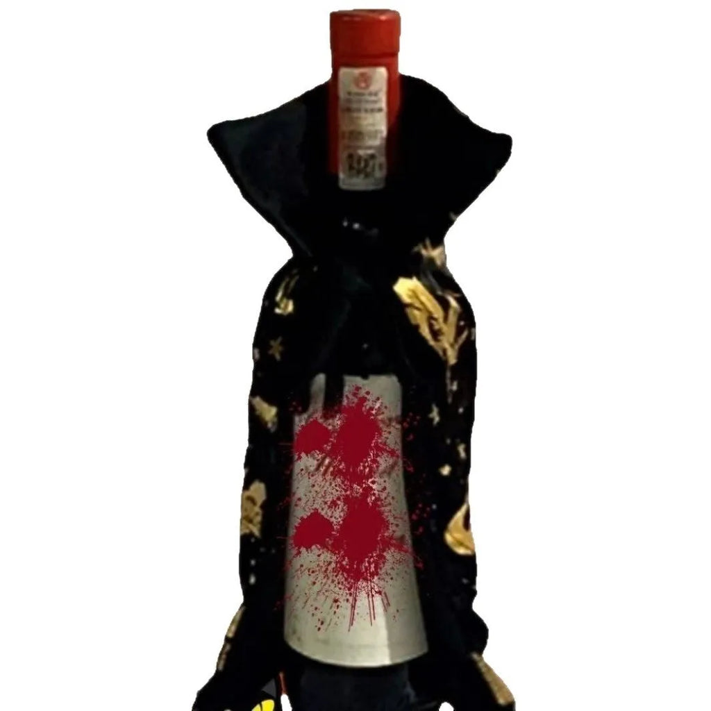 Two-tone cloth wine bottle cloak on a champagne bottle, 27x16cm, European style for Christmas decoration