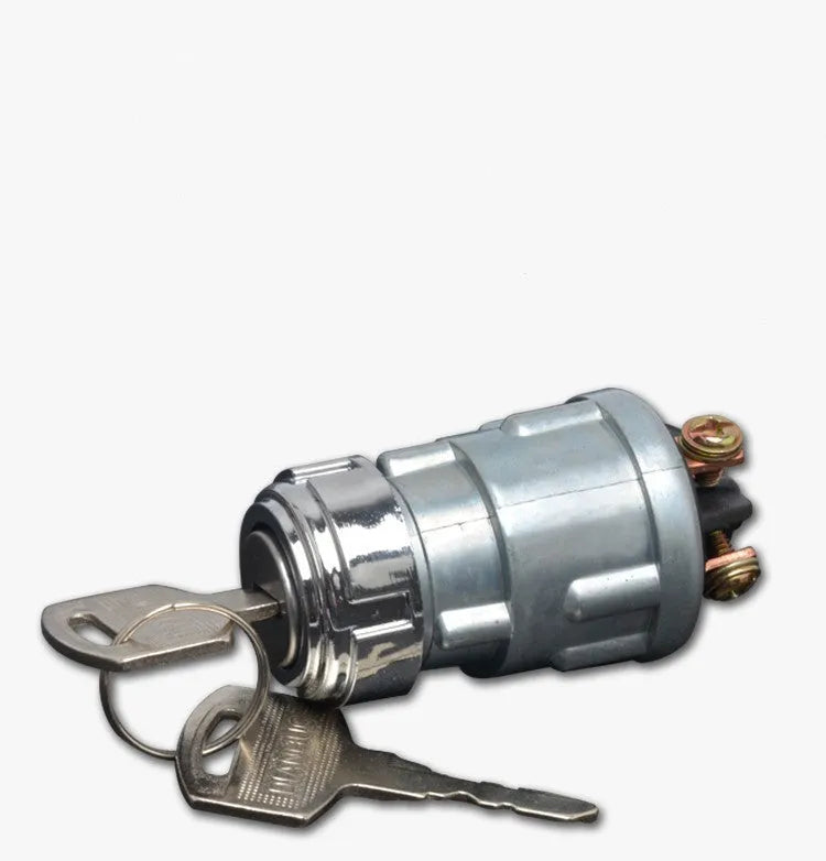 Copper car ignition lock with key for trucks and agricultural vehicles