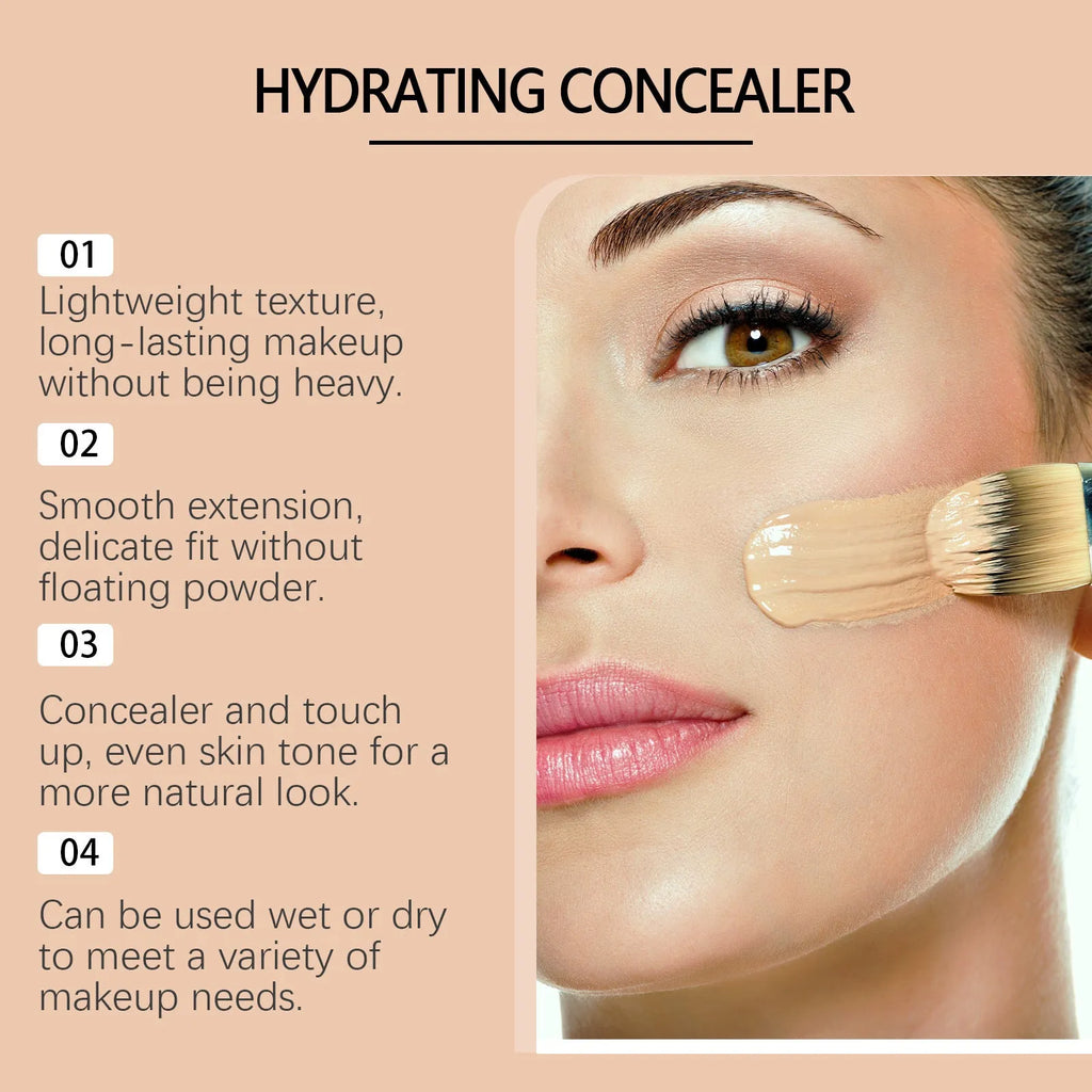 3.5ml tube of medium skin tone liquid foundation and concealer with a natural finish.