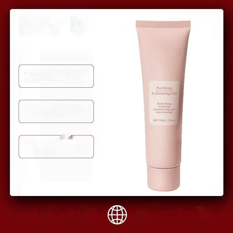 Moisturising facial exfoliating gel scrub in 132g container with buffing granules