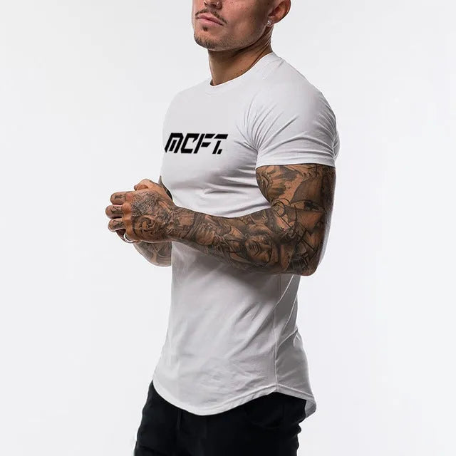 Men's loose fit short sleeve t-shirt in forest green, cotton blend, size M to 2XL