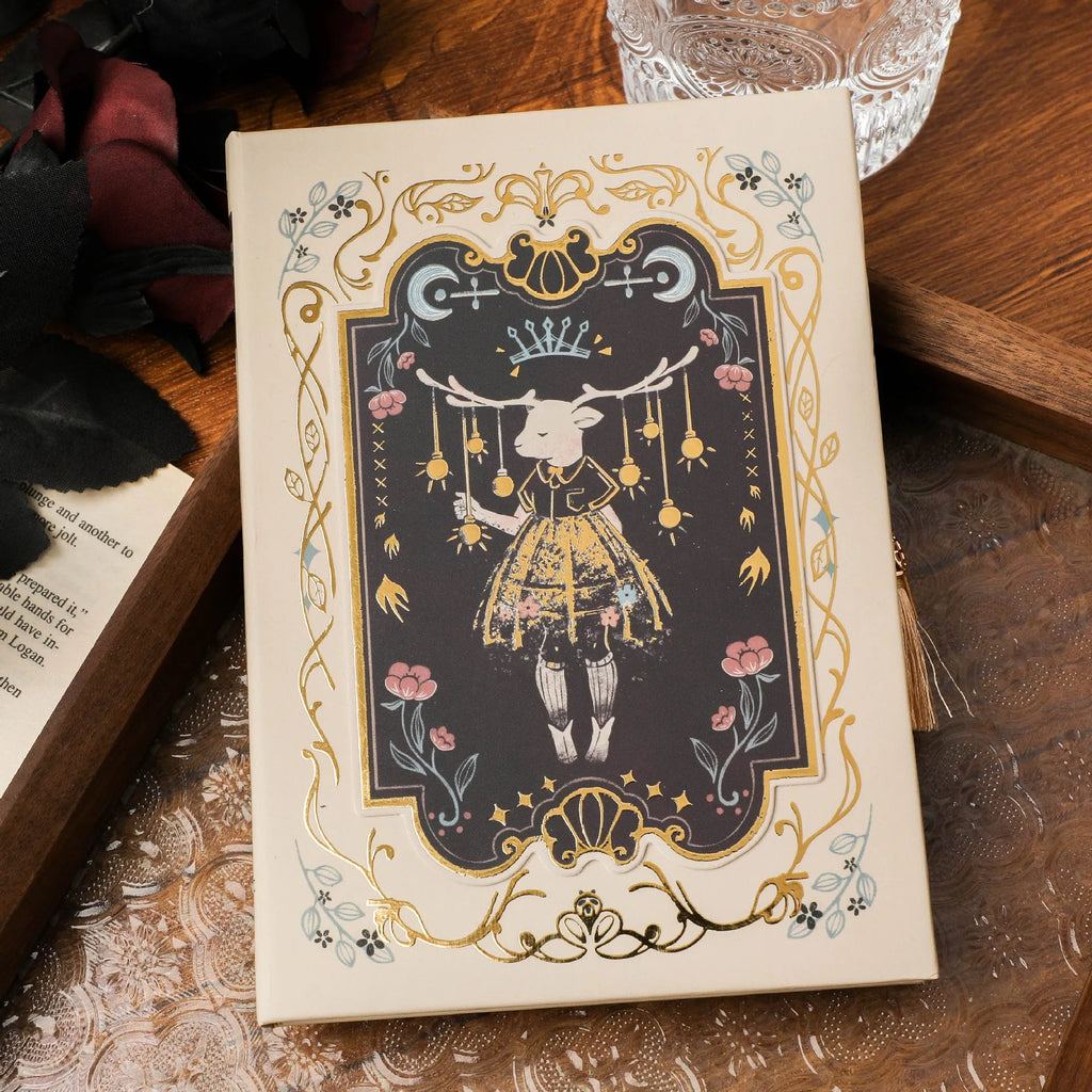 THALO Gothic style A5 notebook with retro animal art design measuring 11.6 by 16.5 cm