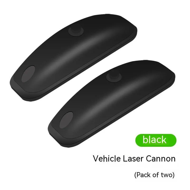 White vehicle-mounted remote pilot lamp laser with USB cable and remote control on a surface