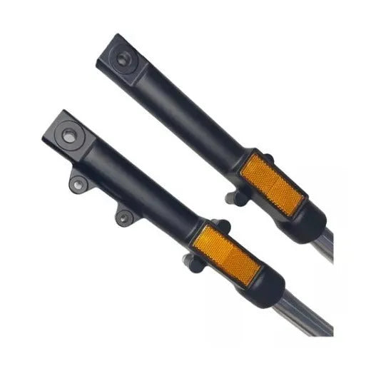 Pair of black motorcycle front shock absorbers for Vento Tornado Storm 250, 50x13x5cm