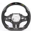 Black carbon fibre LED intelligent sports steering wheel for BMW X3 X5 models
