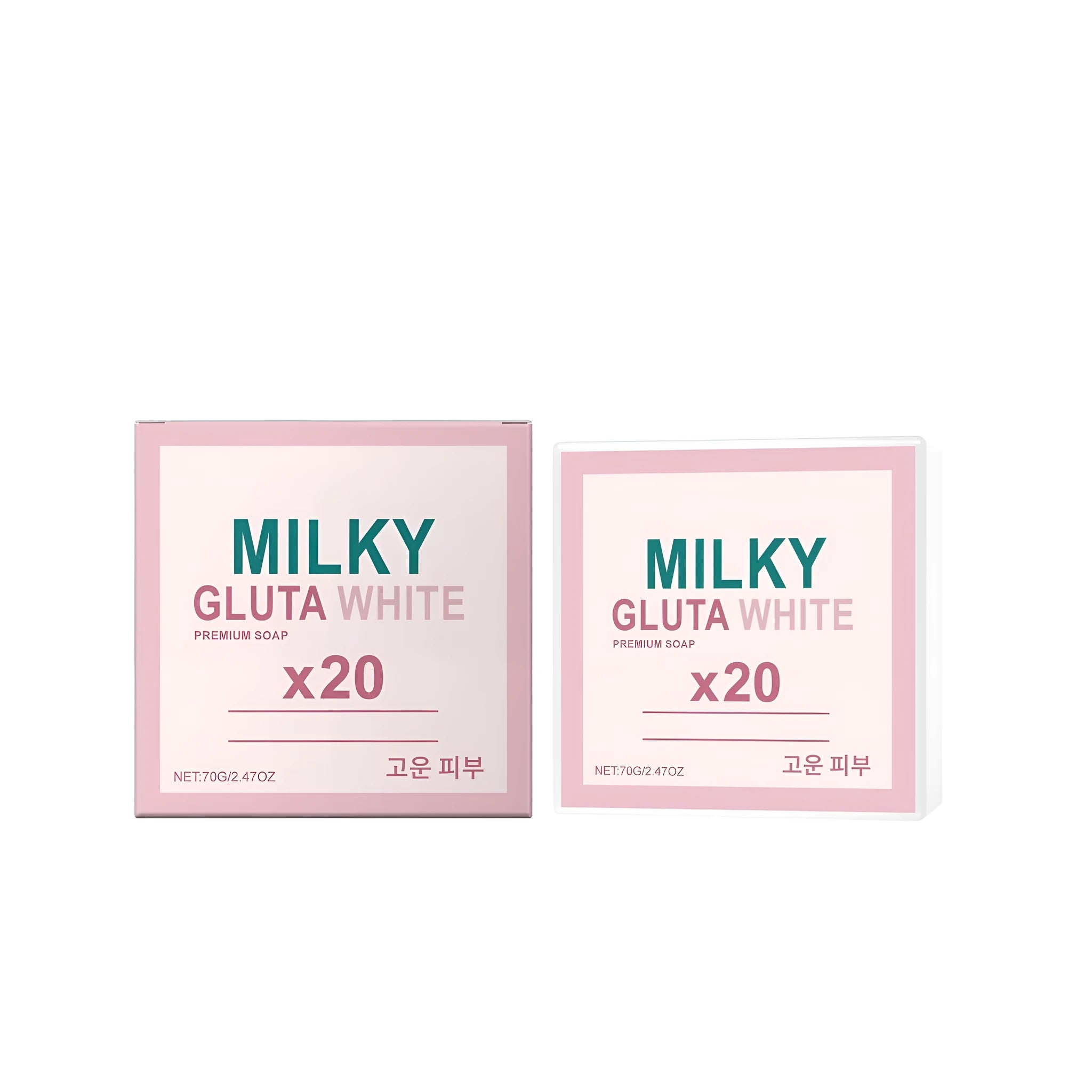 Milky Gluta White Premium Soap 70g bar with glutathione and milk