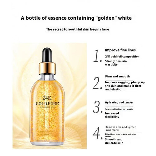 100g bottle of 24K nicotinamide hyaluronic acid and ginseng facial essence liquid for combination skin