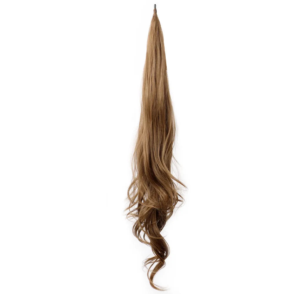 Long 32-inch chemical fibre ponytail wrap wig in colour 613 for ladies, horse tail style, non-hot dye