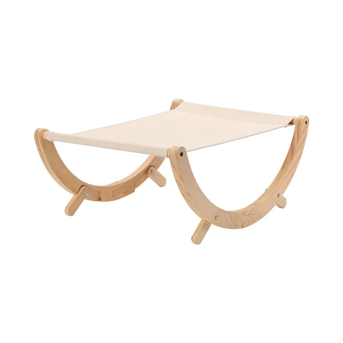 Solid wood frame foldable cat shaker hammock bed measuring 55x41x22cm