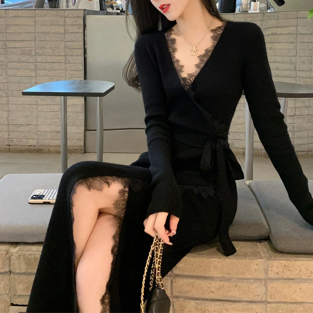 Women's solid black slim fit Princess dress skirt made from polyester fabric.