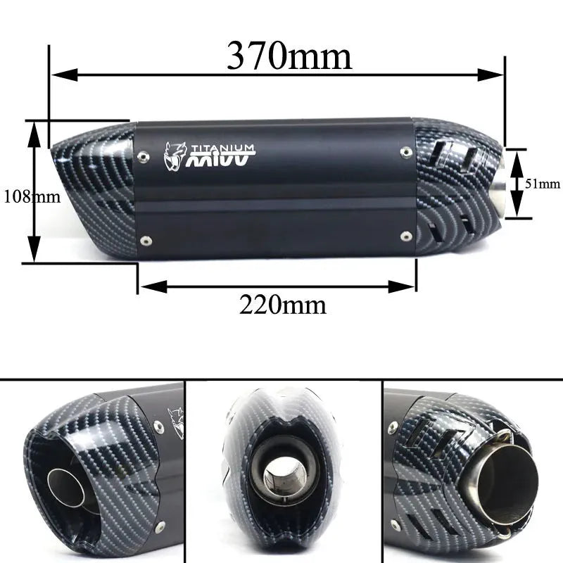 Stainless steel motorcycle exhaust modification pipe with hexagonal shape