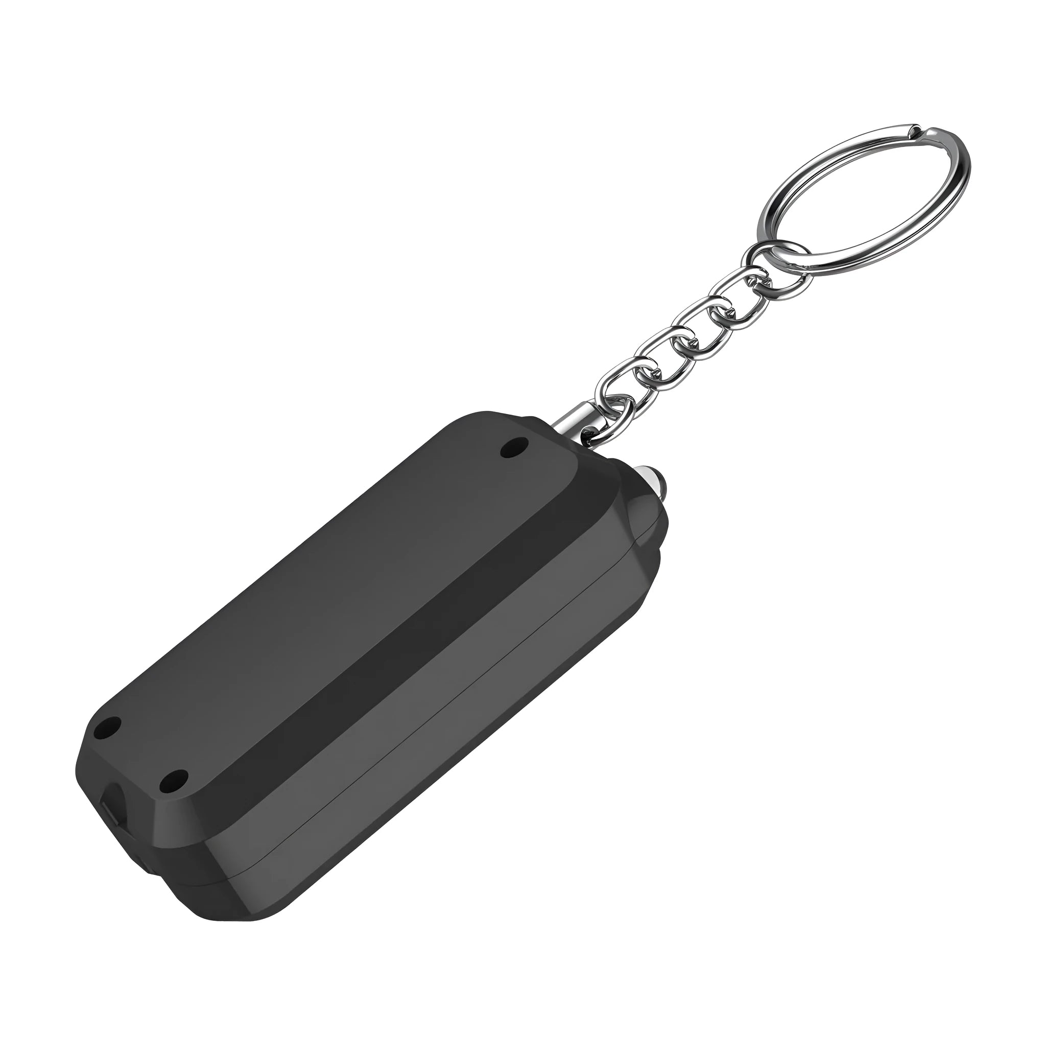 ZQ-202 personal safety alarm in five colour options showing compact 65mm x 30mm x 12mm dimensions