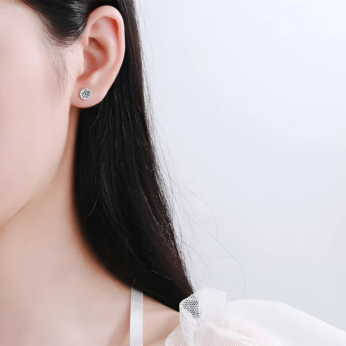 925 sterling silver gold plated women's earrings with moissanite or zircon stones in geometric or golden toad designs.