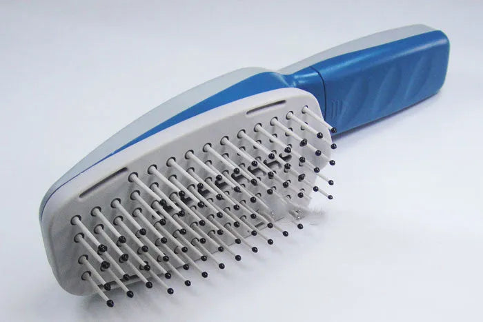 Pet comb with negative ion and ozone function, 21.5cm length, removable brush head, 78 comb teeth